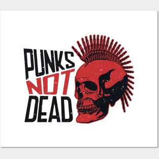 Punks Not Dead // Punk Rock Skeleton Posters and Art